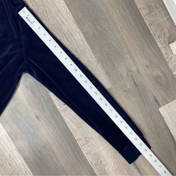 Victoria’s Secret Velour Crossover Split Back Pullover Sweatshirt Blue Medium - Picture 12 of 13